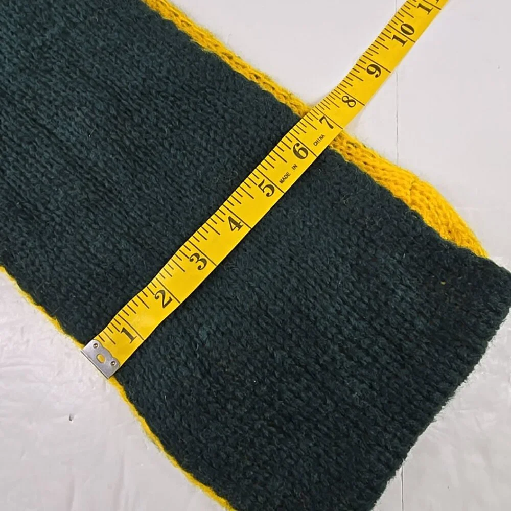GREEN BAY PACKERS Infinity Scarf Football Team Knitted Green and Yellow Logo NFL